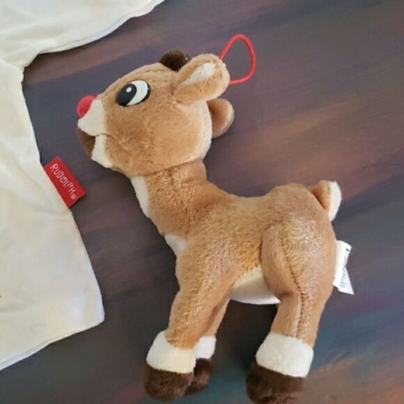 NWT Infant Rudolph the Red Nosed Reindeer T-Shirt & Plush Gift Set Sz 3-6 Mos - Picture 3 of 9